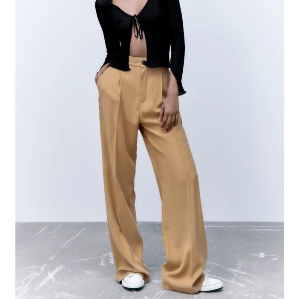 ZARA * WIDE LEG PANTS CAMEL Size S